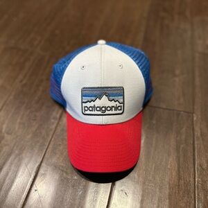Patagonia Trucker Hat Red Blue